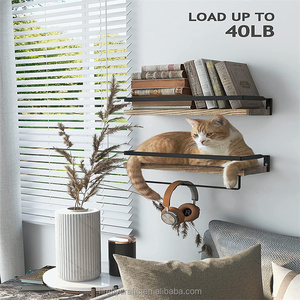 Estante de <span class=keywords><strong>pared</strong></span> oculto para dormitorio, caja <span class=keywords><strong>blanca</strong></span> pintada, flotante, pequeño - Product Image 6