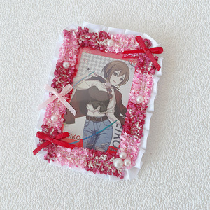 Nouveau porte-carte fait main garni de dentelle, petit porte-carte de décoration de style <span class=keywords><strong>anime</strong></span> et dessin animé fait à la main - Product Image 5