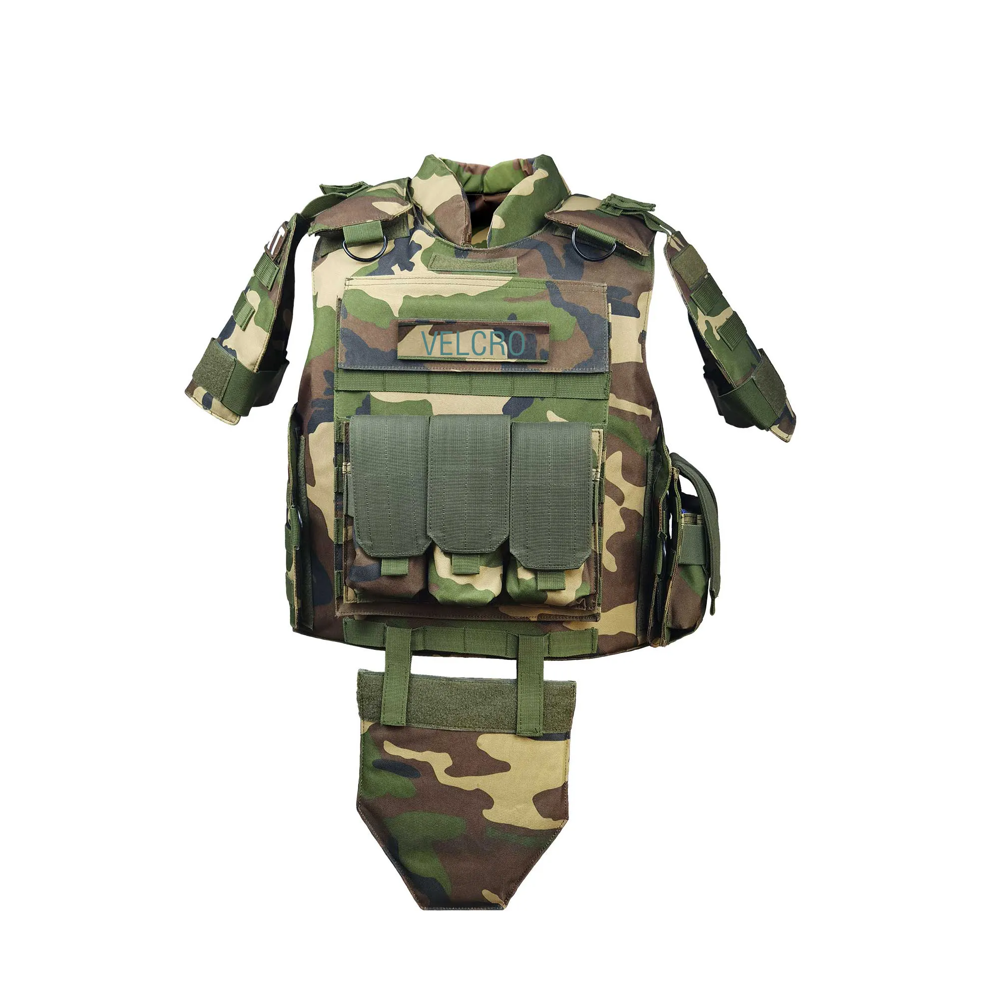 Doublesafe Molle Camouflage Soft Material And Plate Carrier Tactical Weight Loading Full Body Protective Armor Vest Chalecos