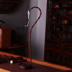 Bamboo Dragon Head Hanging Incense Burner Handmade For Religious Use With Lacquer Finish - Product Image 1