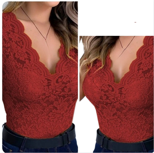 Nouveauté 2026, haut court sexy en dentelle pour femme, col en V, manches courtes, chemise en <span class=keywords><strong>maille</strong></span> transparente, streetwear tendance - Product Image 3