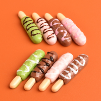 Breloque en résine en forme de barre de chocolat de simulation pour accessoires faits main en colle crème DIY, figurines miniatures alimentaires
