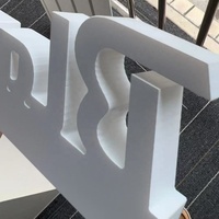 Blocs d'affichage de logo en acrylique personnalisés, lettres transparentes, signalétique moderne pour entreprise, logo sur pied, surface polie, sur mesure