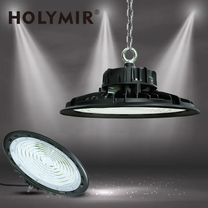 HOLYMIR 100W 150W 200W 240W waterproof IP65 Warehouse workshop commercial Lighting Industrial lamp UFO Led High Bay Light