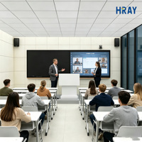 Tableau interactif intelligent HRAY 86 pouces D LED 4K avec haut-parleurs intégrés OEM ODM pour l'enseignement et la formation en classe dans les écoles internationales