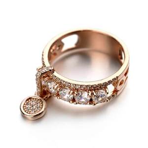 Anello creativo a forma di disco rotondo per donna, design con pietra grande intarsiata, gioielli eleganti e alla moda - Product Image 6