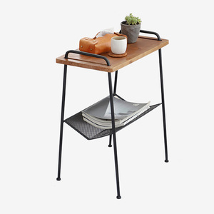 Mesa de centro pequeña minimalista para sala de estar, estilo de lujo ligero para apartamentos pequeños, mesa auxiliar de hierro forjado para sofá, Instagram - Product Image 5