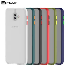 Voor Samsung Galaxy J6 J7 Prime Case 2021 Precisie Fijne Gat Lens Beschermende Kleuren Toetsen Tpu Grens Matte Pc Back telefoon Cover