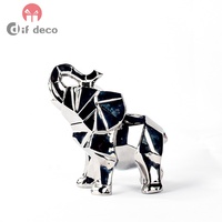 Figurine d'éléphant en céramique au design moderne pour la décoration de la maison et les cadeaux