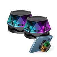 Forme de diamant G300 BT Mini ordinateur portable sans fil Caisson de basses Capula Haut-parleur de musique de bureau avec lumière RVB