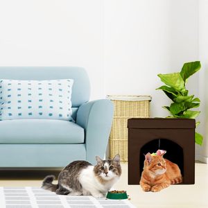 Floral Pattern Sustainable Breathable Fiber All-seasons Universal <b>Folding</b> Rectangle Cat <b>Bed</b> Villa Polyester Fill Removable - Product Image 3