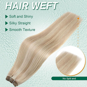 AngelBella <span class=keywords><strong>capelli</strong></span> umani intrecciati a mano evidenziano 100% Extension per <span class=keywords><strong>capelli</strong></span> vergini <span class=keywords><strong>biondo</strong></span> <span class=keywords><strong>cenere</strong></span> Highlight cucire in estensione trama <span class=keywords><strong>capelli</strong></span> umani - Product Image 5