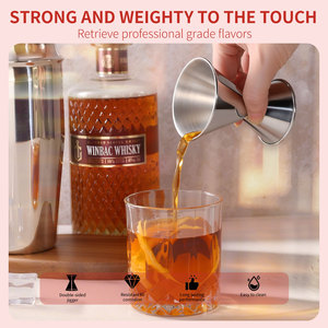 バーテンダージガーステンレススチールカクテル測定酒アルコールジガー測定ダブルジガー測定1オンス2 oz - Product Image 3