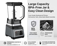 265399 1500W 2L Blender puissant pour usage intensif, broyeur de glace, blender puissant capable de mélanger des glaçons