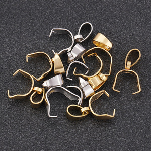 Cierres de doble gancho de acero inoxidable para la fabricación de collares, formas mixtas, chapados en oro y plata H1504 - Product Image 1