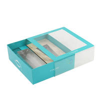 Caja de Regalo de Papel Personalizada, Elegante, Rígida, Brillante, Naranja, Cuadrada/Rectangular, con Tapa y Base, para Almacenamiento, con Ventana Transparente de PVC