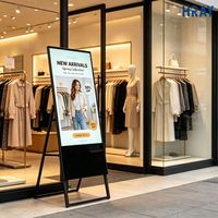 Pantalla Publicitaria Plegable HRAY de 49 Pulgadas para Tiendas de Ropa, Campañas de Nueva Colección, Compatible con OEM y ODM