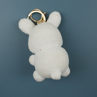 Nouveau porte-clés lapin tissé à la main, breloque lapin en fil mélangé crocheté, accessoire de sac super mignon, breloques à suspendre