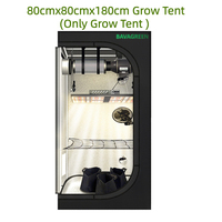 BAVAGREEN Tente hydroponique en tissu 1680D pour culture intérieure 80cmx80cmx180cm, robuste, avec fermeture éclair, occultante, structure métallique, pour fruits, fleurs et légumes
