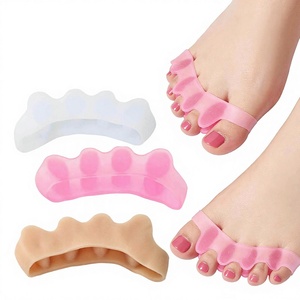 Correcteur d'hallux valgus en silicone, séparateur d'orteils pour orteils superposés, courbés et déformés, outil de manucure réutilisable - Product Image 1