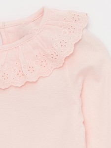 ชุดเดรสแขนยาวผ้าถักลายไม้ไผ่สำหรับเด็กผู้หญิง, ชุดเดรสแขนยาวปักลายหงส์แต่งระบายสำหรับเด็กทารกขนาด0-3เดือน - Product Image 4