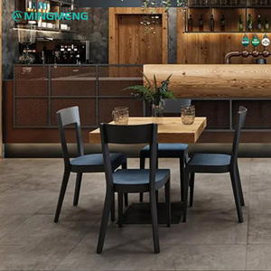 Juego de Muebles de Restaurante Moderno, Cuero PU de Alta Calidad, Tablero de Madera, Colores Opcionales, Juego de Comedor Comercial Duradero - Product Image 1