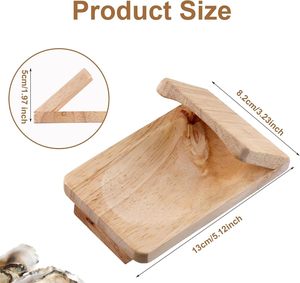 YIGO en STOCKED <span class=keywords><strong>pince</strong></span> à écailler les huîtres outil d'écaillage ouvre-porte-huîtres en bois bloc d'écaillage <span class=keywords><strong>pince</strong></span> à écailler les fruits de mer en bois - Product Image 2
