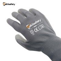 Gants de travail industriels Yokiisafety en toile, style conduite, pour hommes, avec logo, en PU, fabriqués en Chine, pour l'électricité