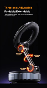 Hot Bán Hàng Ban Đầu Mạnh Mẽ Nam Châm Xe Điện Thoại Di Động Đứng Phổ 360 Xoay Nam Châm ABS Điện Thoại Di Động Chủ - Product Image 5