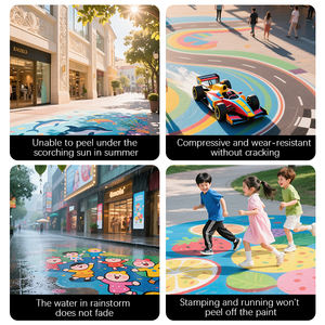 Revêtement liquide à base d'eau pour enfants Peinture routière pour <span class=keywords><strong>bateau</strong></span> Parent-enfant DIY Wall Graffiti Floor Coloring Non-Toxic Eco-Friendly - Product Image 5