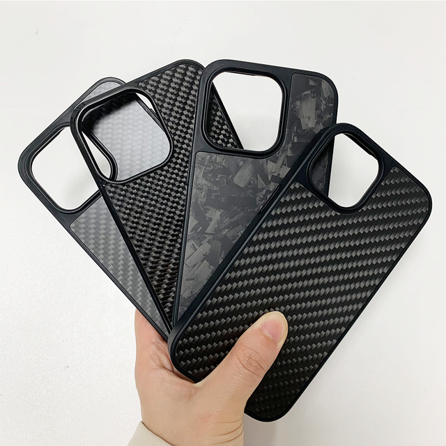 Premium Luxury Real Carbon Fiber Phone Case for  Magnetic Wireless Charging Compatible Shockproof Slim Cover