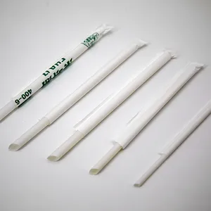 Compostable Biodegradable Natural PLA Environmentally Friendly Hot Cold Beverage Straw For Drink Shops Straight Straws Supplier