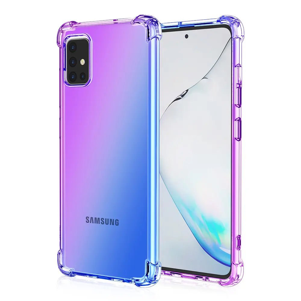 Para Celular for Samsung Galaxy A32 4G A12 A03s Silicone Clear Funda Gradient Color for Galaxy A32 5g Back Cover Phone Case