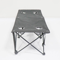 Table de camping pliable en métal avec porte-gobelets pour l'extérieur, la plage, les pique-niques et la pêche
