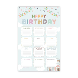 Póster de feliz cumpleaños con puntos coloridos, pancartas de papel con impresión digital para decoración de fiestas de cumpleaños, ecológicas para niños - Product Image 5