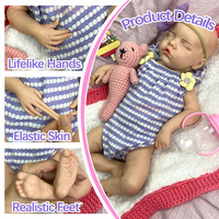 Poupée Reborn Fille en Silicone Intégral de 17 Pouces, Adorable avec Joues Chérucciques, Peau Réaliste Douce et Lavable, Poids Réel, Cadeau Bébé Compagnon