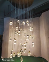 Plafonnier Led suspendu en cristal, design moderne, éclairage d'intérieur, luminaire décoratif de plafond, idéal pour des escaliers ou des hôtels, JY9226