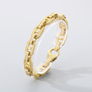 Vintage Elegant Trendy Men's Gold Plated Stainless Steel Geometric Hip Hop Bangle Jewelry Christmas Gift - Product Image 4