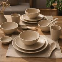 La série de vaisselle en mélamine A5 en fibres de blé est sans BPA et respectueuse de l'environnement pour les hôtels, les restaurants, les restaurants de restauration rapide