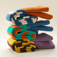 Chaussettes de sport décontractées à motif léopard rayé en nylon/coton, fabriquées sur mesure OEM pour jeunes et adultes
