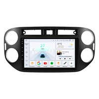 Écran large Android 9 pouces compatible avec Tiguan 2006-2016, navigation, Carplay, tableau de bord intégré 2DIN 1280x720