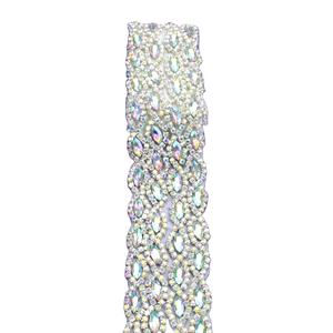 Cinturón de diamantes de imitación de plata AB bilateral de fábrica de HC-5988 Hechun <span class=keywords><strong>para</strong></span> vestidos - Product Image 3