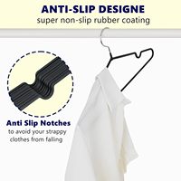 Cintres en acier inoxydable revêtus de PVC écologiques et antidérapants, robustes et peu encombrants, pour armoire, salle de bain, salon