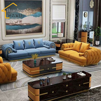 Ensemble de canapés sectionnels modernes en cuir véritable de luxe avec fauteuil inclinable et rembourrage en éponge pour salon, appartement ou villa