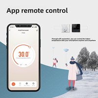 SIXWGH Tuya Smart WiFi Knob Thermostat Pemanas Listrik Kontrol Aplikasi Kompatibel dengan Suara Mode Hemat Energi Sakelar Termostat Rumah Pintar