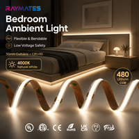 Bande lumineuse LED COB 24V 4000K CRI90 IP20 Certifiée UL & AU 480 LED/m Haute Densité Ruban LED Flexible Dimmable 5m