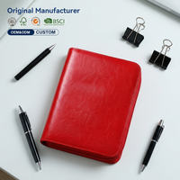 Leuchtend Rotes Hardcover A5 Notizbuch für Professionelle Notizen und als Geschenk mit Glatter Lederoptik