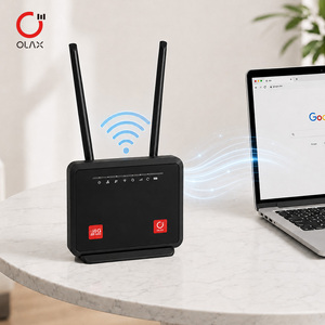 เราเตอร์ Olax 4G CPE Wi-Fi ความเร็ว 300Mbps พร้อมช่องใส่ซิมการ์ดและเสาอากาศสองต้น รองรับความถี่ 2.4G สำหรับใช้งานในบ้าน รองรับโมเด็ม MC60 แบตเตอรี่ในตัว - Product Image 1