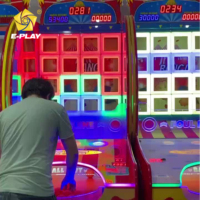 Promotion : Grande machine de jeu d'arcade de type grue et baby-foot, à monnayeur, avec jeu de rédemption, couleur rouge, puissance 300W, garantie 12 mois