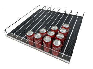 Étagère à rouleaux à alimentation par gravité réglable pour la gestion des produits en vente au détail - Product Image 1